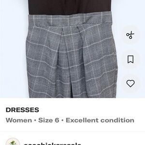 Black and Gray Plaid Dress